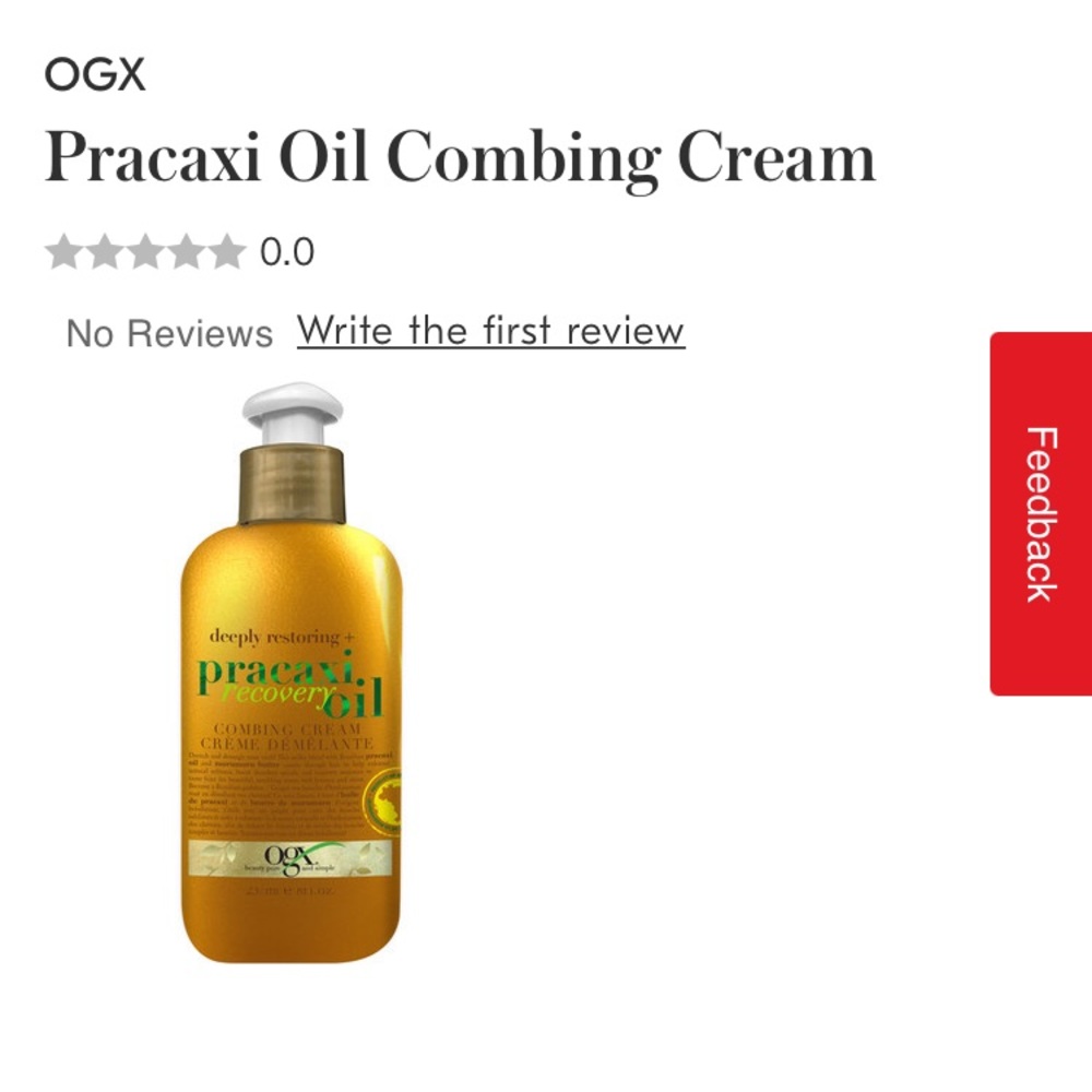 FREE: OGX pracaxi combing cream curly hair